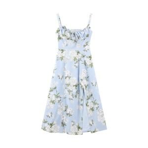 Petite Studio NYC‎ Kirsten Blue Floral Maxi Dress Sz S Cottagecore Feminine